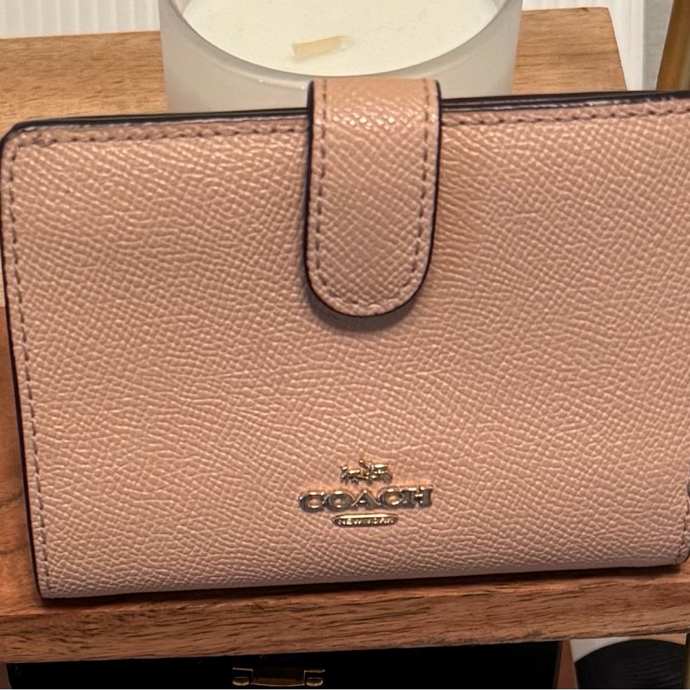 Coach Blush Pink Nude Leather Wallet